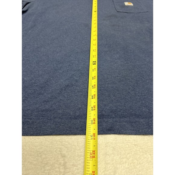 Carhartt Shirt Original Fit Size 2XL Heavyweight Workwear Pocket Blue K87-413 - Picture 9 of 13